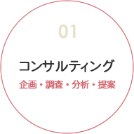 01 コンサルティング 企画・調査・分析・提案