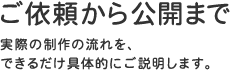 ご依頼から公開まで | ホームページ作成なら名古屋のカタツムリデザイン
